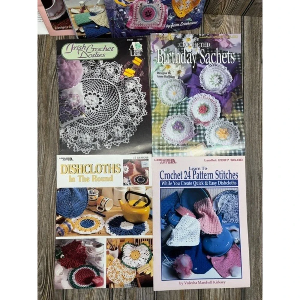 Lot of 23 Vintage Doilies Crochet Patterns Books & Leaflets 1990s